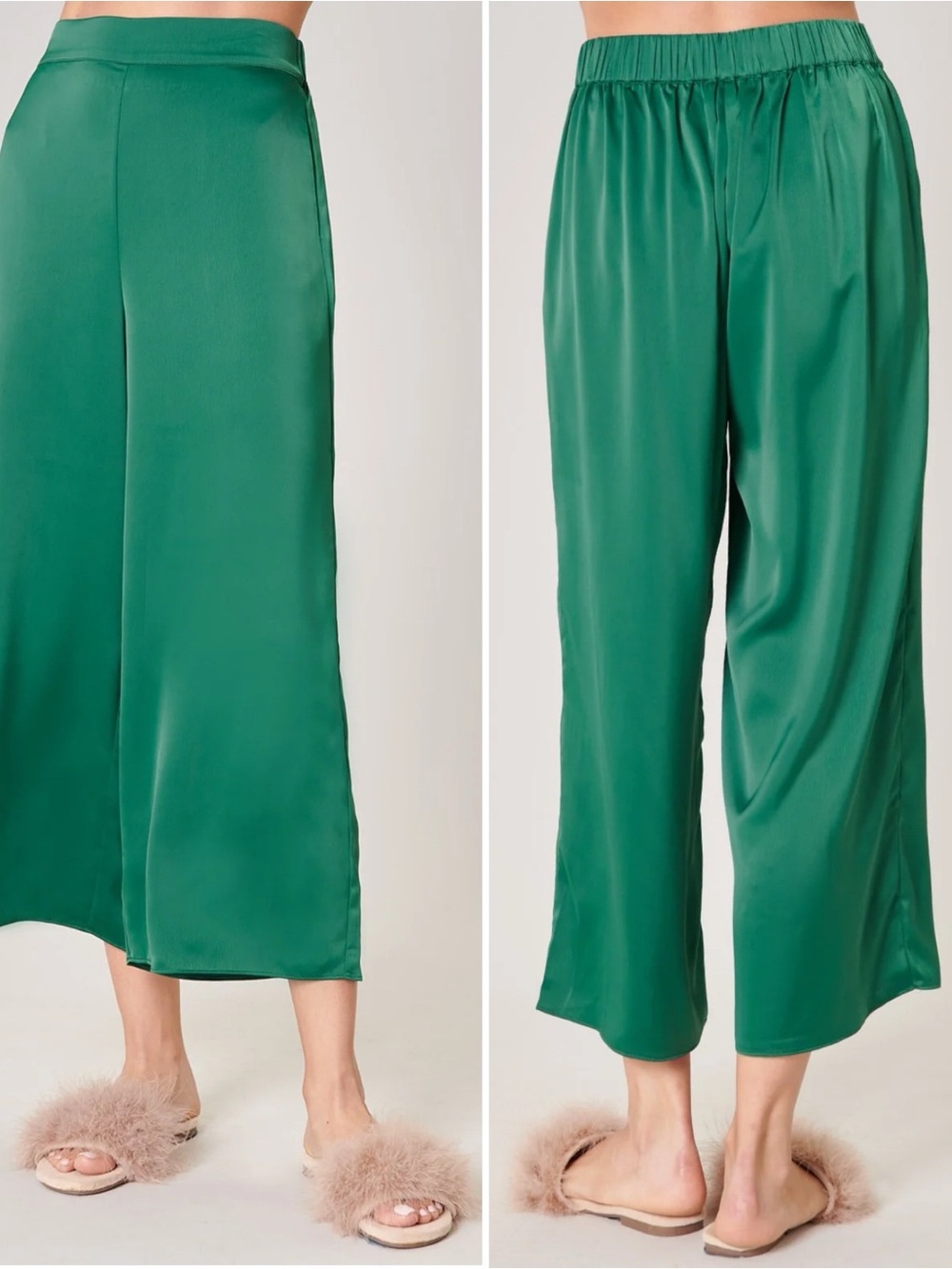 Sugar + Lips Shireen Satin Wide Leg Pants